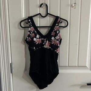 Floral Black Dance Bodysuit